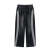 Side-Stripe Baggy Washed Track Pants-INNBLAC Fashion Apparel