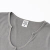 Fitted Rib-Knit V Neck T-Shirt 275gsm