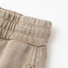 Washed Raw Hem Distressed Trousers