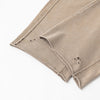 Washed Raw Hem Distressed Trousers