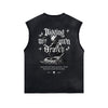 Washed Skull Graphic Sleeveless Tee-INNBLAC Fashion Apparel