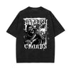 Skull Graphic Washed Oversized Tee-INNBLAC