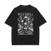 Skull Graphic Washed Oversized Tee-INNBLAC