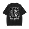 Punk Skull Graphic Washed Tee-INNBLAC