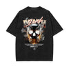 Punk Skull Graphic Washed Tee-INNBLAC