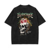 Punk Skull Graphic Washed Tee-INNBLAC