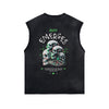 Punk Skull Graphic Sleeveless Tee-INNBLAC Fashion Apparel