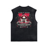 Punk Skull Graphic Sleeveless Tee-INNBLAC Fashion Apparel