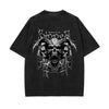 Punk Skull Graphic Washed Tee-INNBLAC