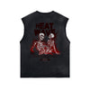 Punk Skull Graphic Sleeveless Tee-INNBLAC Fashion Apparel