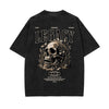 Punk Skull Graphic Washed Tee-INNBLAC