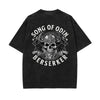 Punk Skull Graphic Washed Tee-INNBLAC