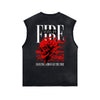 Punk Skull Graphic Sleeveless Tee-INNBLAC Fashion Apparel