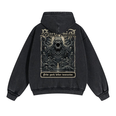 Gothic Skeleton Back Print Hoodie