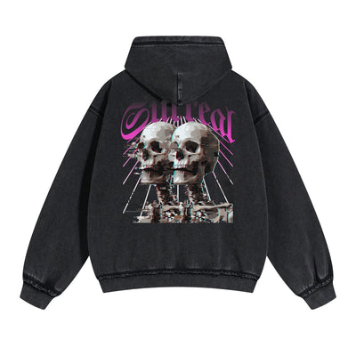 Gothic Skeleton Back Print Hoodie