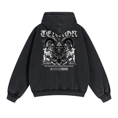 Gothic Skeleton Back Print Hoodie