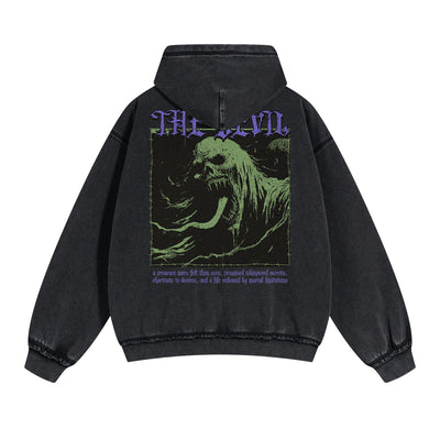 Gothic Skeleton Back Print Hoodie