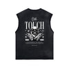 Gothic Skeleton Back Print Sleeveless Tee-INNBLAC Fashion Apparel