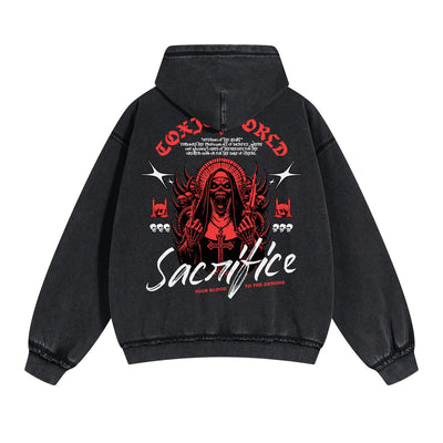 Gothic Skeleton Back Print Hoodie
