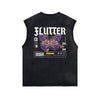 Gothic Butterfly Back Print Sleeveless Tee-INNBLAC Fashion Apparel