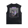 Gothic Butterfly Back Print Sleeveless Tee-INNBLAC Fashion Apparel