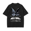 Butterfly Graphic Stone Wash Tee-INNBLAC