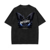 Butterfly Graphic Stone Wash Tee-INNBLAC