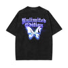 Vintage Washed Butterfly Printed Tee-INNBLAC