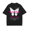 Vintage Washed Butterfly Printed Tee-INNBLAC