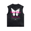 Vintage Washed Butterfly Printed Tank-INNBLAC Fashion Apparel