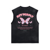 Vintage Washed Butterfly Printed Tank-INNBLAC Fashion Apparel