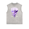 Gray Cute Cupid Cartoon Graphic Sleeveless Tee