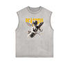 Gray Cute Cupid Cartoon Graphic Sleeveless Tee