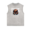 Sleeveless Faded Streetwear T Shirt