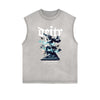 Sleeveless Faded Streetwear T Shirt