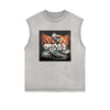 Stone Wash Streetwear Abstract Graphic Tank Top