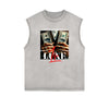 Stone Wash Streetwear Abstract Graphic Tank Top