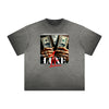 Heavyweight Faded Abstract Pattern Tee