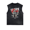 Sleeveless Abstract Street Fashion Graphic Tee