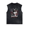 Sleeveless Abstract Street Fashion Graphic Tee