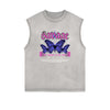 Stone Wash Abstract Pattern Tank Top