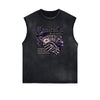 Sleeveless Abstract Street Fashion Graphic Tee