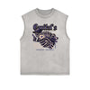 Stone Wash Abstract Pattern Tank Top