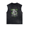 Sleeveless Abstract Street Fashion Graphic Tee