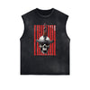 Washed Streetwear Street Pattern Tank Top