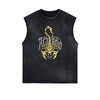 Washed Streetwear Street Pattern Tank Top