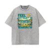 Washed Faded Street Style Pattern Tee