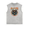 Stone Wash Streetwear Pattern Tank Top