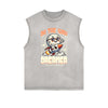 Sleeveless Rebellious Streetwear Pattern T Shirt