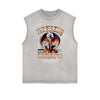 Street Style Washed Faded Thick Tank Top